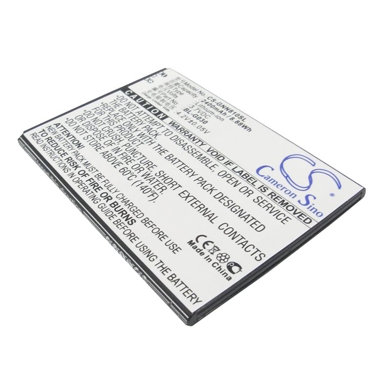 Li-ion Battery fits Gionee, gn810 3.7V, 2400mAh Communications Cameron Sino Technology Limited (Suspended)