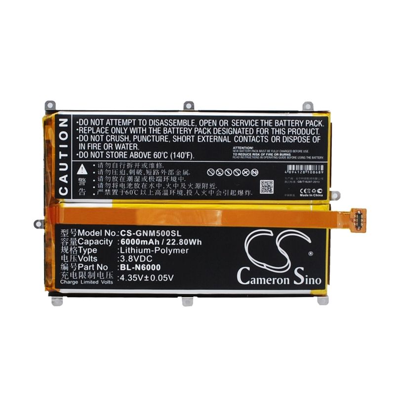 Li-Polymer Battery fits Gionee, m5 3.8V, 6000mAh Mobile & SmartPhone Cameron Sino Technology Limited (Suspended)
