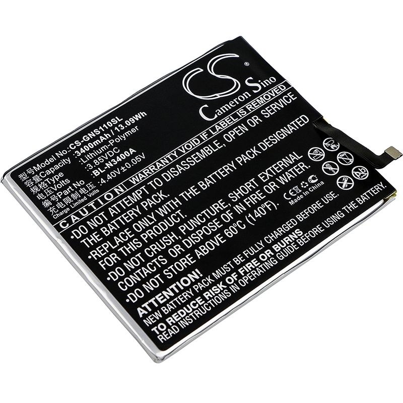 Li-Polymer Battery fits Gionee, s11, s11 dual sim, s11 dual sim td-lte 3.85V, 3400mAh Mobile & SmartPhone Cameron Sino Technology Limited