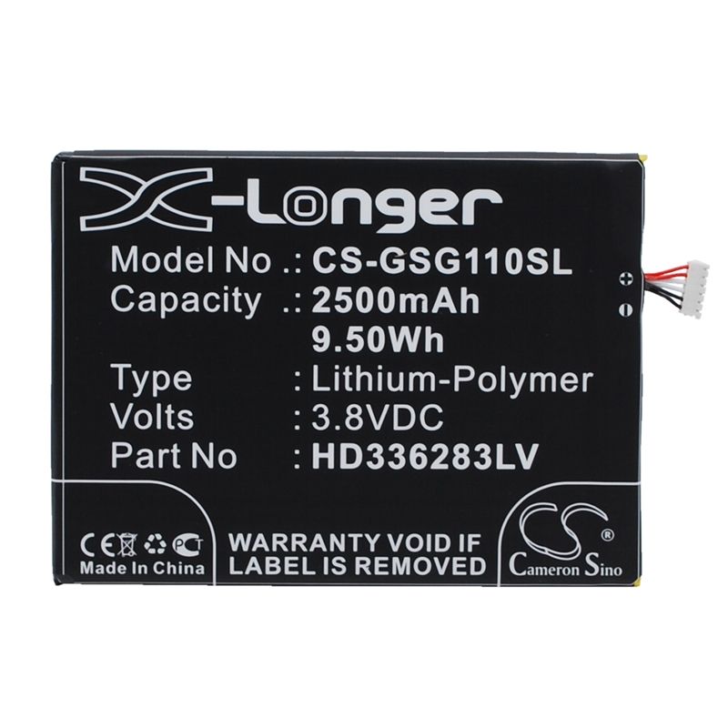 Li-Polymer Battery fits Green orange, n1, n1-t, n1-y 3.8V, 2500mAh Mobile & SmartPhone Cameron Sino Technology Limited