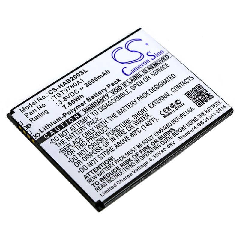Li-Polymer Battery fits Highscreen, b2000a, thor, k-touch 3.8V, 2000mAh Mobile & SmartPhone Cameron Sino Technology Limited