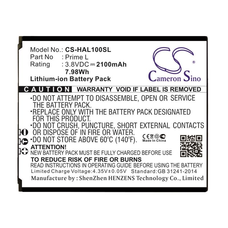 Li-ion Battery fits Highscreen, prime l 3.8V, 2100mAh Mobile & SmartPhone Cameron Sino Technology Limited