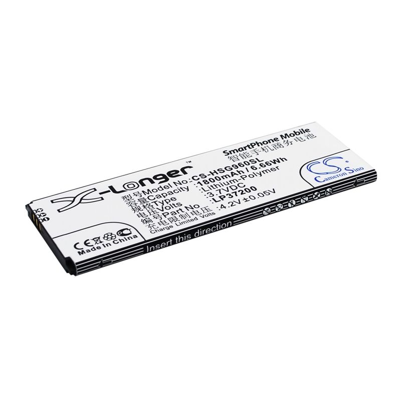 Li-Polymer Battery fits Hisense, hs-g960, hs-t960, hs-u960q 3.7V, 1800mAh Communications Cameron Sino Technology Limited (Suspended)