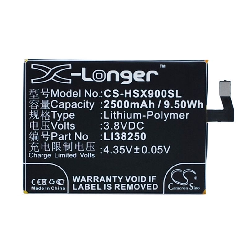 Li-Polymer Battery fits Hisense, hs-x5t, x5t, x9t 3.8V, 2500mAh Mobile & SmartPhone Cameron Sino Technology Limited
