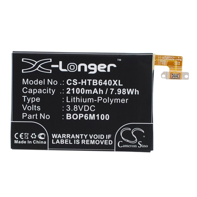Li-Polymer Battery fits Htc, 0p6b640, 0p8b200, htc6515l 3.8V, 2100mAh Mobile & SmartPhone Cameron Sino Technology Limited