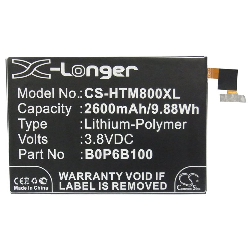 Li-polymer Battery Fits Htc, 0p8b200, 0paj5, 0paj500 3.8v, 2600mah Mobile & SmartPhone Cameron Sino Technology Limited