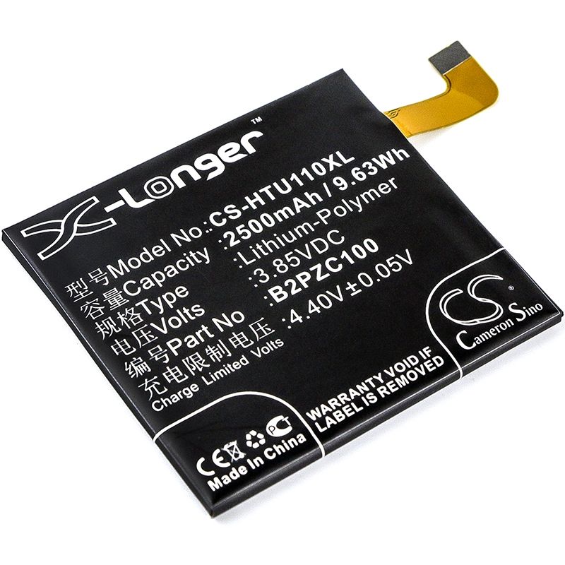 Li-polymer Battery Fits Htc, 2pzc, 2pzc100, 601ht 3.85v, 2500mah Mobile & SmartPhone Cameron Sino Technology Limited