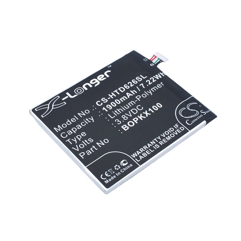 Li-polymer Battery Fits Htc, A22, A32, D626d 3.8v, 1900mah Mobile & SmartPhone Cameron Sino Technology Limited