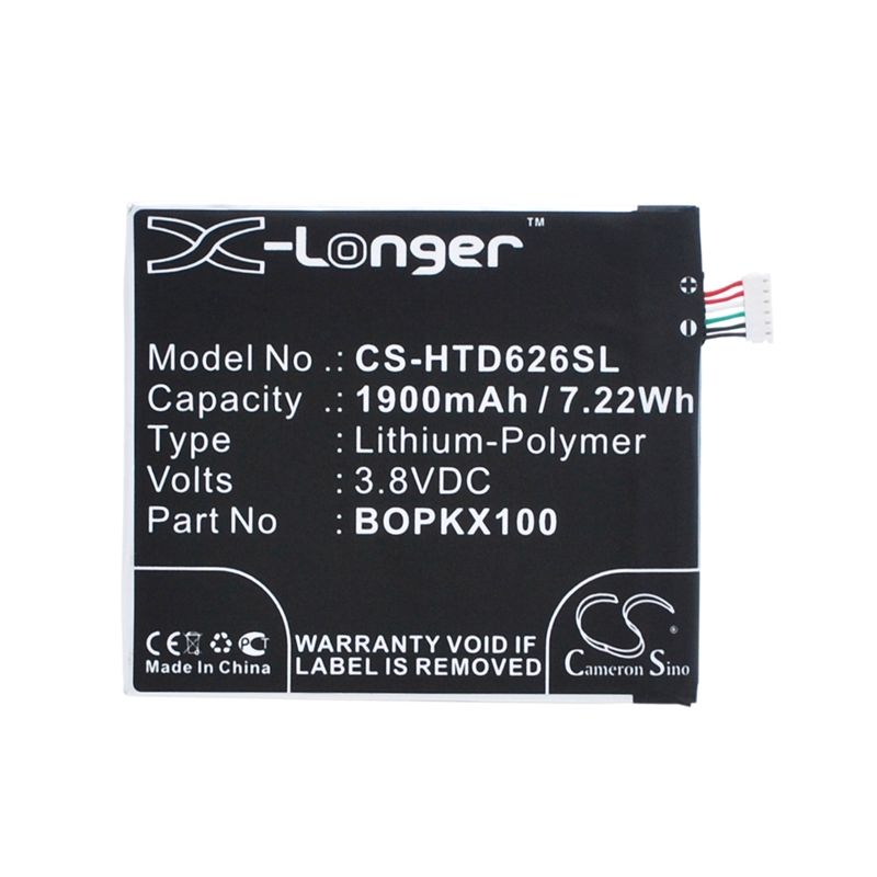 Li-polymer Battery Fits Htc, A22, A32, D626d 3.8v, 1900mah Mobile & SmartPhone Cameron Sino Technology Limited