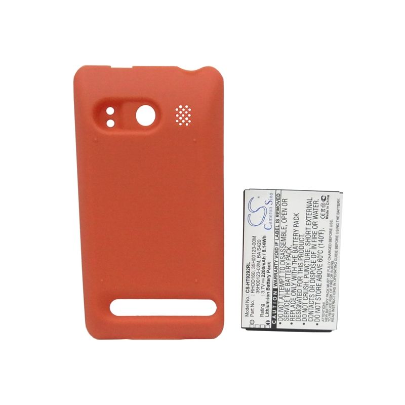 Red 3.7V 2200mAh Htc, a9292, evo 4g, supersonic Replacement Battery Mobile & SmartPhone Cameron Sino Technology Limited