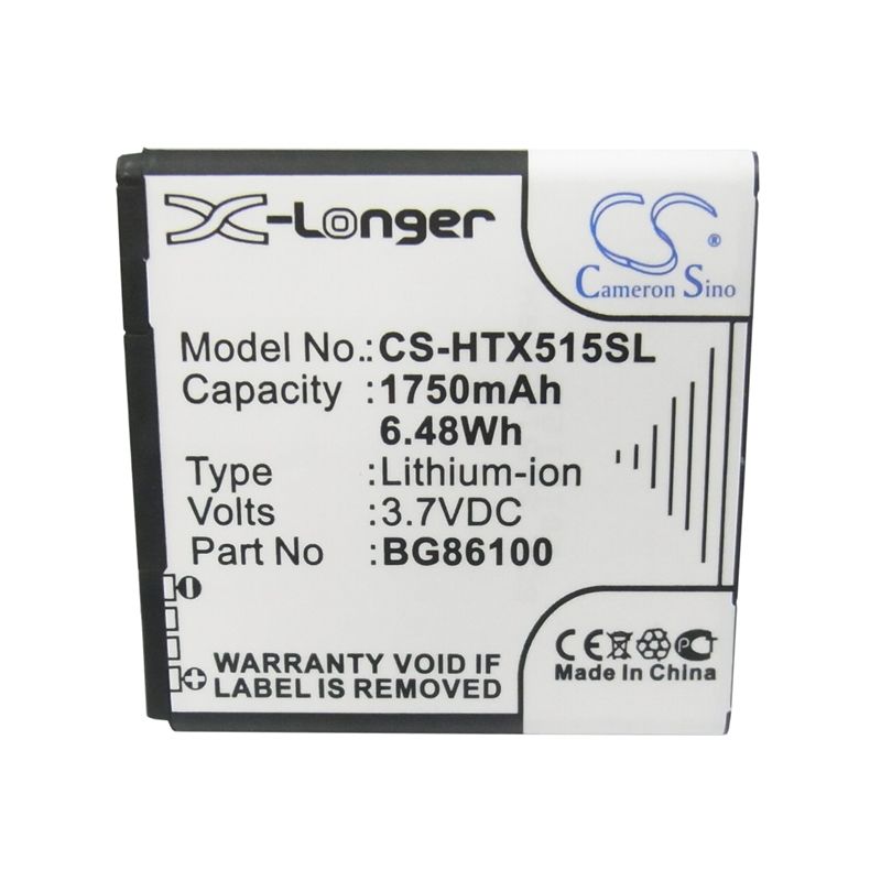Li-ion Battery Fits Htc, C470, Evo 3d, Evo 4g 3.7v, 1750mah Mobile & SmartPhone Cameron Sino Technology Limited