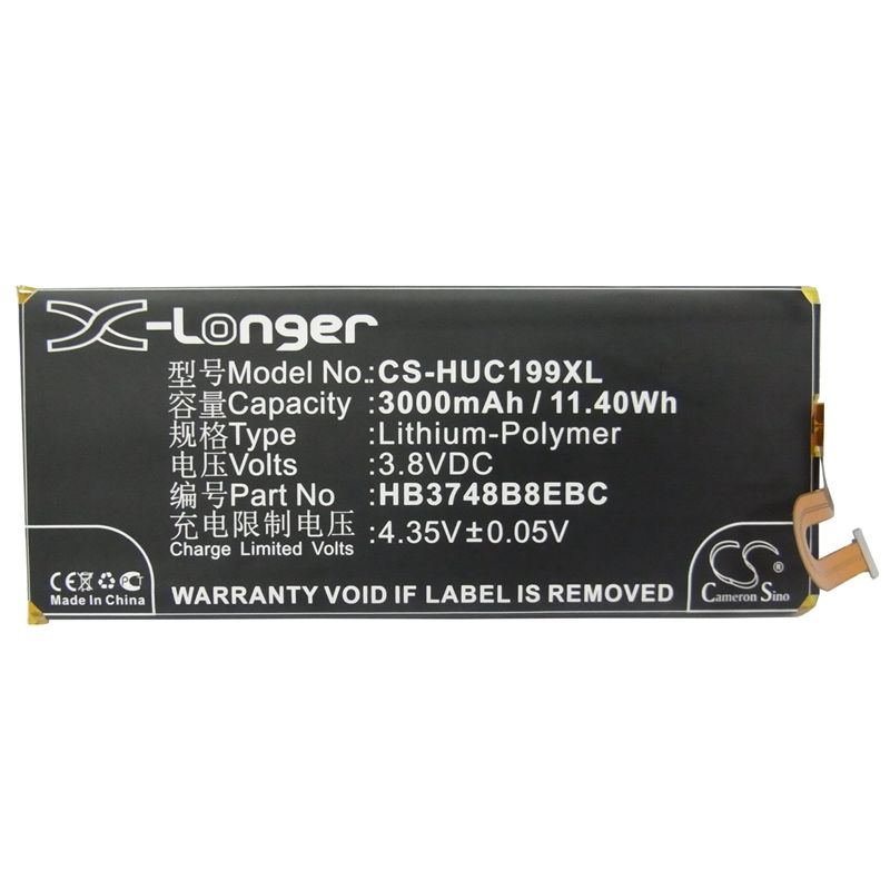 Li-polymer Battery Fits Huawei, Ascend G7, Ascend G7 Plus, Ascend G7-l01 3.8v, 3000mah Mobile & SmartPhone Cameron Sino Technology Limited