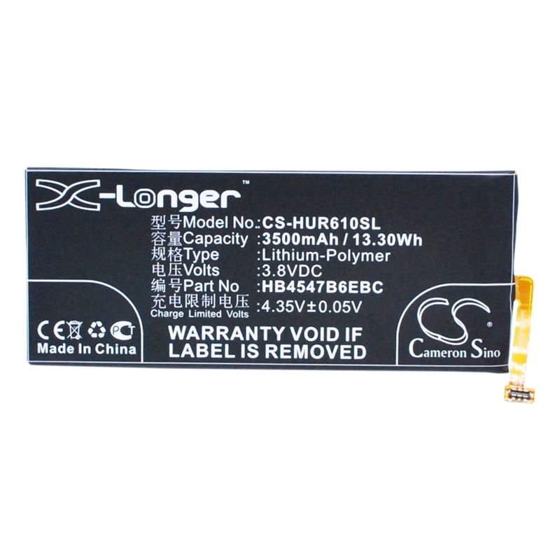Li-Polymer Battery fits Huawei, ascend gx1, ascend gx1 dual sim, ascend gx1 premium edition 3.8V, 3500mAh Mobile & SmartPhone Cameron Sino Technology Limited