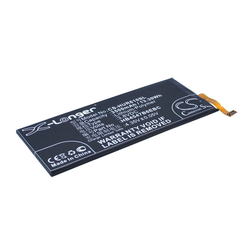 Li-Polymer Battery fits Huawei, ascend gx1, ascend gx1 dual sim, ascend gx1 premium edition 3.8V, 3500mAh Mobile & SmartPhone Cameron Sino Technology Limited