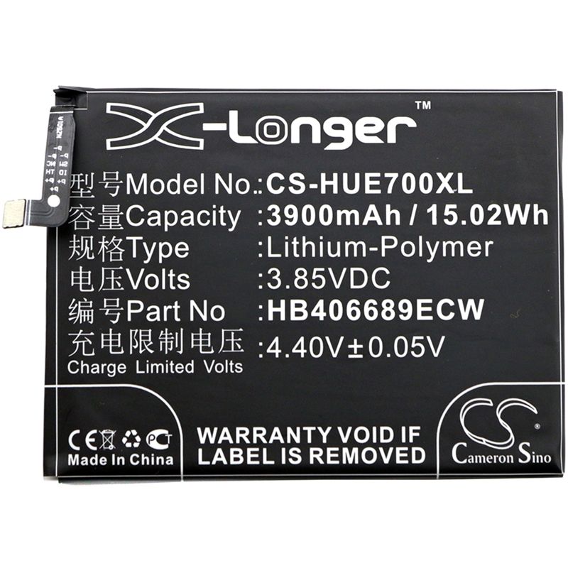Li-Polymer Battery fits Huawei, ascend xt2, elate, enjoy 7 plus 3.85V, 3900mAh Mobile & SmartPhone Cameron Sino Technology Limited