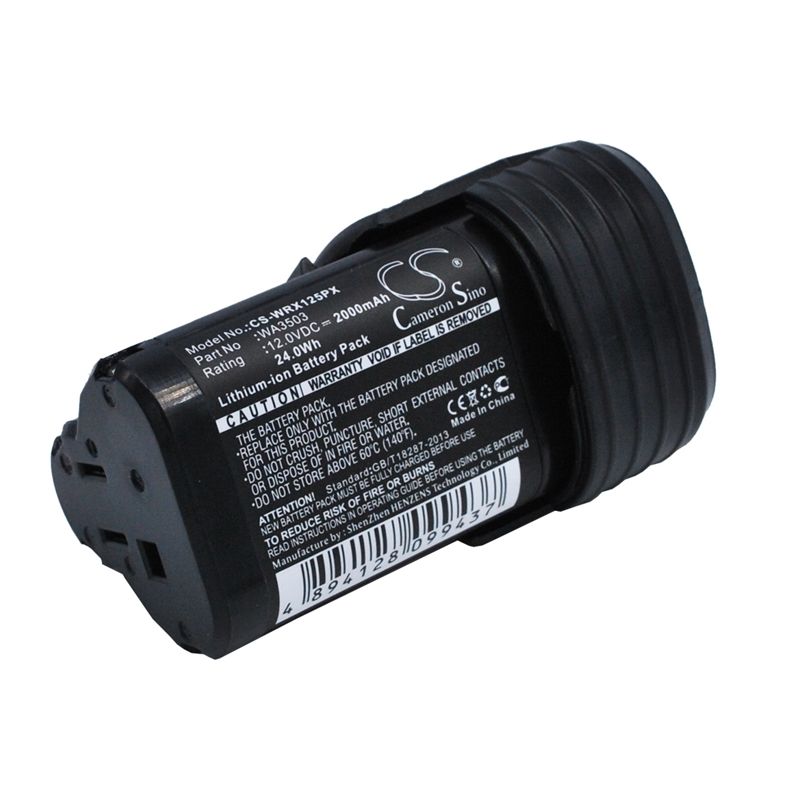 Li-ion Battery fits Worx, Wu288, Wx125, Wx125.1 12.0V, 2000mAh Power Tools Cameron Sino Technology Limited