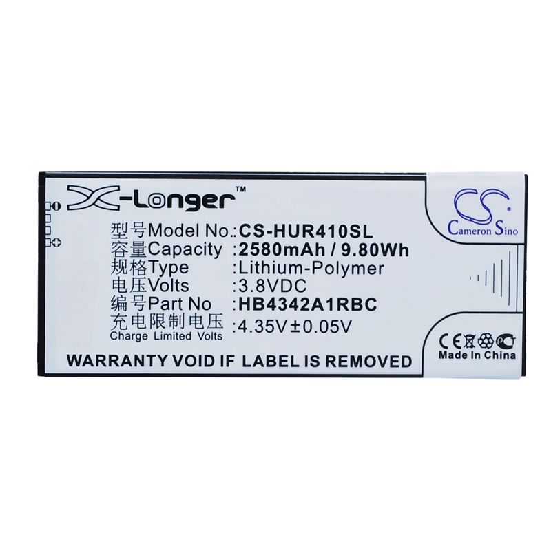 Li-polymer Battery Fits Huawei, Ascend Y5 2, Ascend Y5ii 3g, Ascend Y5ii 4g 3.8v, 2580mah Mobile & SmartPhone Cameron Sino Technology Limited