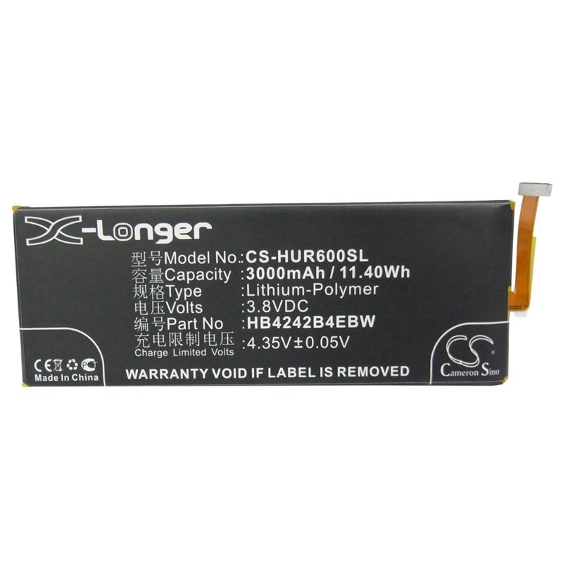 Li-polymer Battery Fits Huawei, Ath-al00, Ath-cl00, Ath-ul00 3.8v, 3000mah Mobile & SmartPhone Cameron Sino Technology Limited