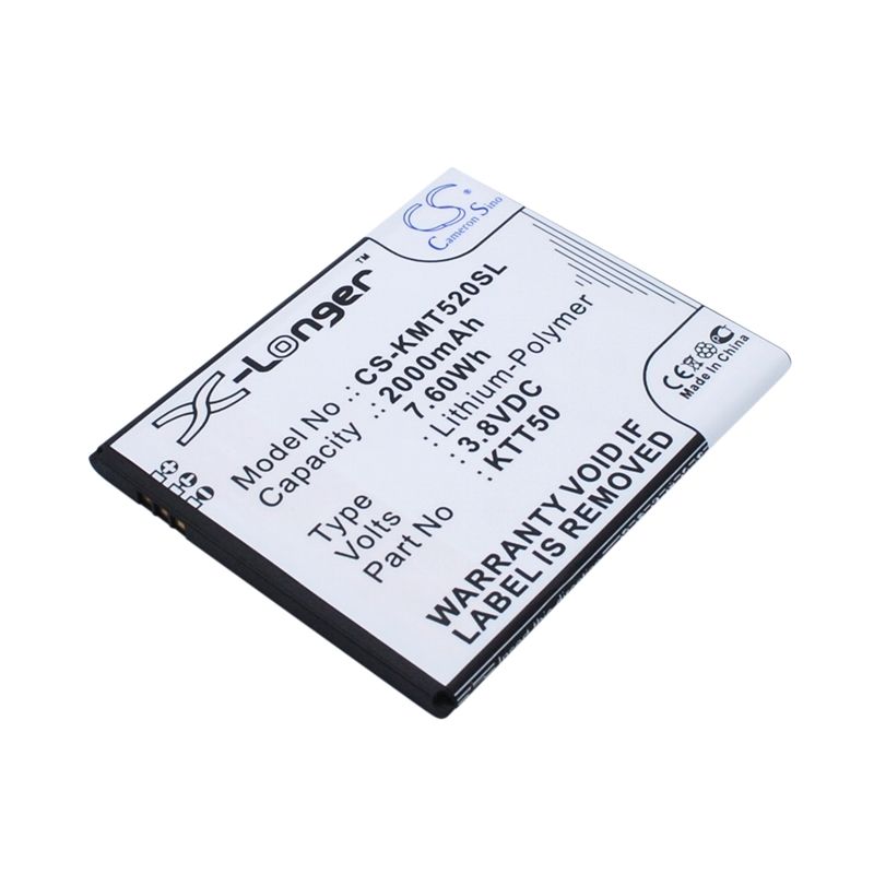 Li-Polymer Battery fits Kazam, tornado 2, tornado2 5.0 3.8V, 2000mAh Mobile & SmartPhone Cameron Sino Technology Limited