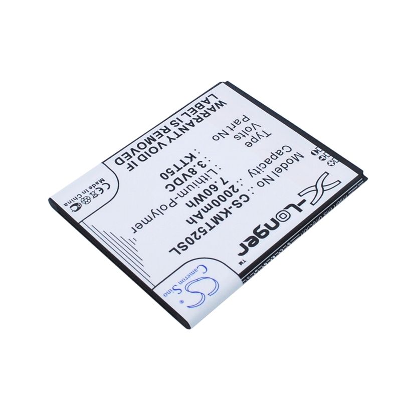 Li-Polymer Battery fits Kazam, tornado 2, tornado2 5.0 3.8V, 2000mAh Mobile & SmartPhone Cameron Sino Technology Limited