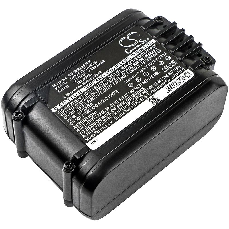 Li-ion Battery fits Worx, Wg154e, Wg160e, Wg160e.5 20.0V, 5000mAh Power Tools Cameron Sino Technology Limited