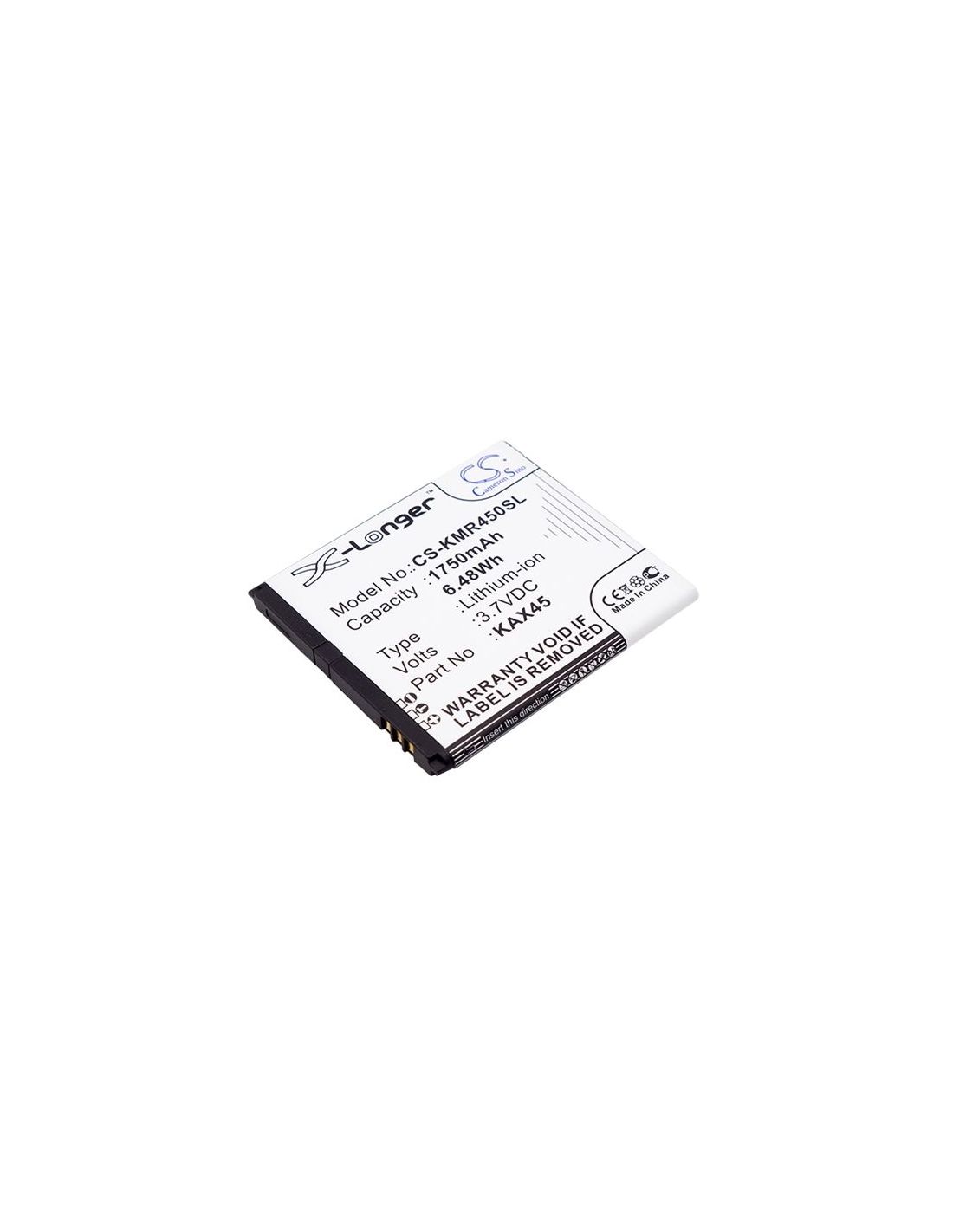 Li-ion Battery fits Kazam, tr4543049-01, trooper x4.5 3.7V, 1750mAh Mobile & SmartPhone Cameron Sino Technology Limited