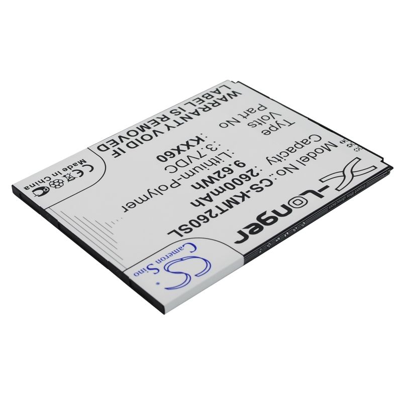 Li-Polymer Battery fits Kazam, trooper 2 x6.0, trooper 6.0, trooper2 6.0 3.7V, 2600mAh Mobile & SmartPhone Cameron Sino Technology Limited (Suspended)