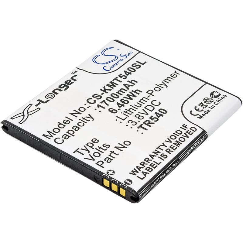 Li-Polymer Battery fits Kazam, trooper 540 3.8V, 1700mAh Mobile & SmartPhone Cameron Sino Technology Limited