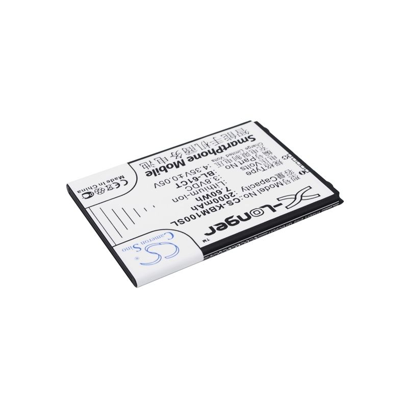 Li-ion Battery fits Koobee, m100, s100, s3 3.8V, 2000mAh Mobile & SmartPhone Cameron Sino Technology Limited