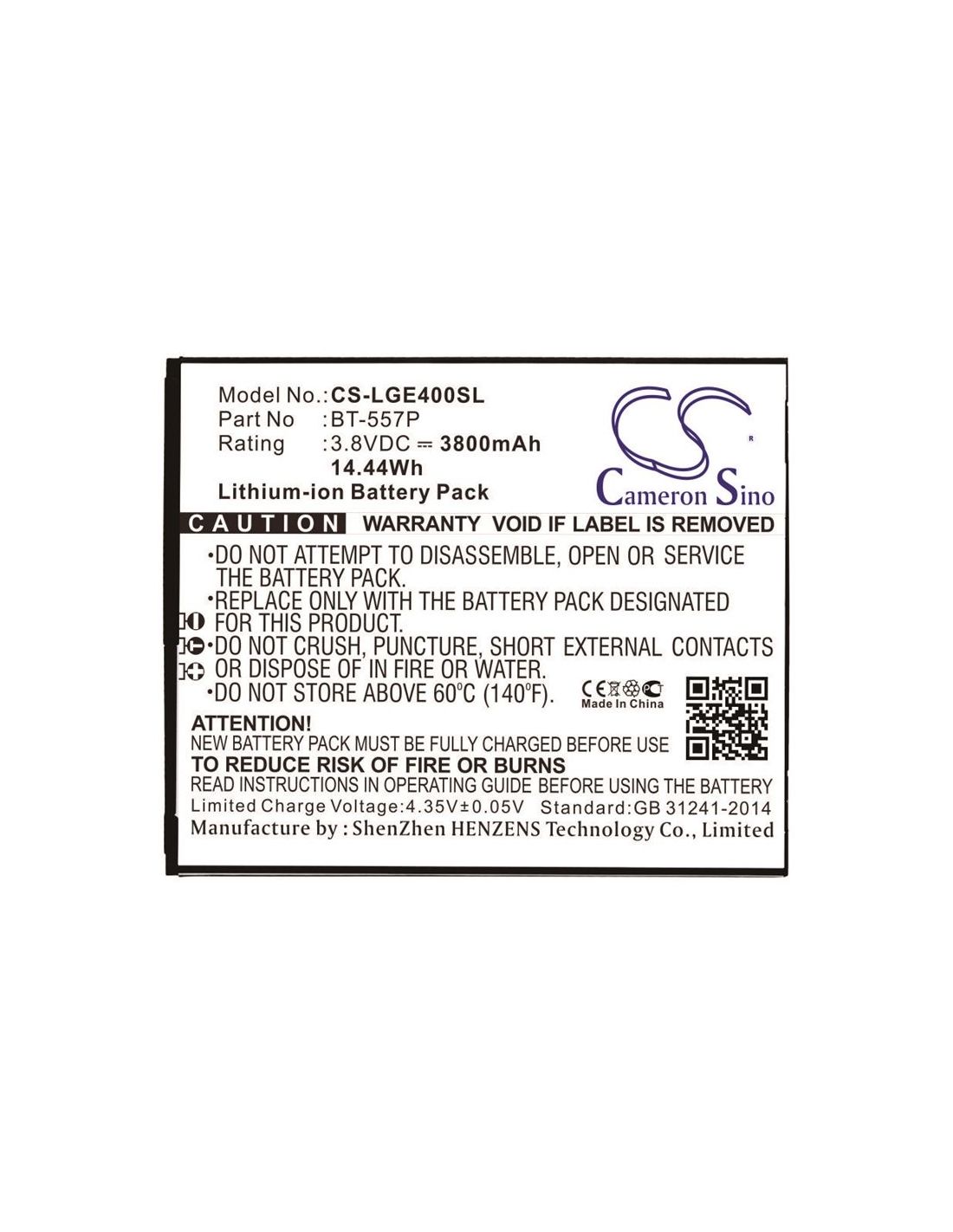 Li-ion Battery fits Leagoo, elite 5 3.8V, 3800mAh Mobile & SmartPhone Cameron Sino Technology Limited