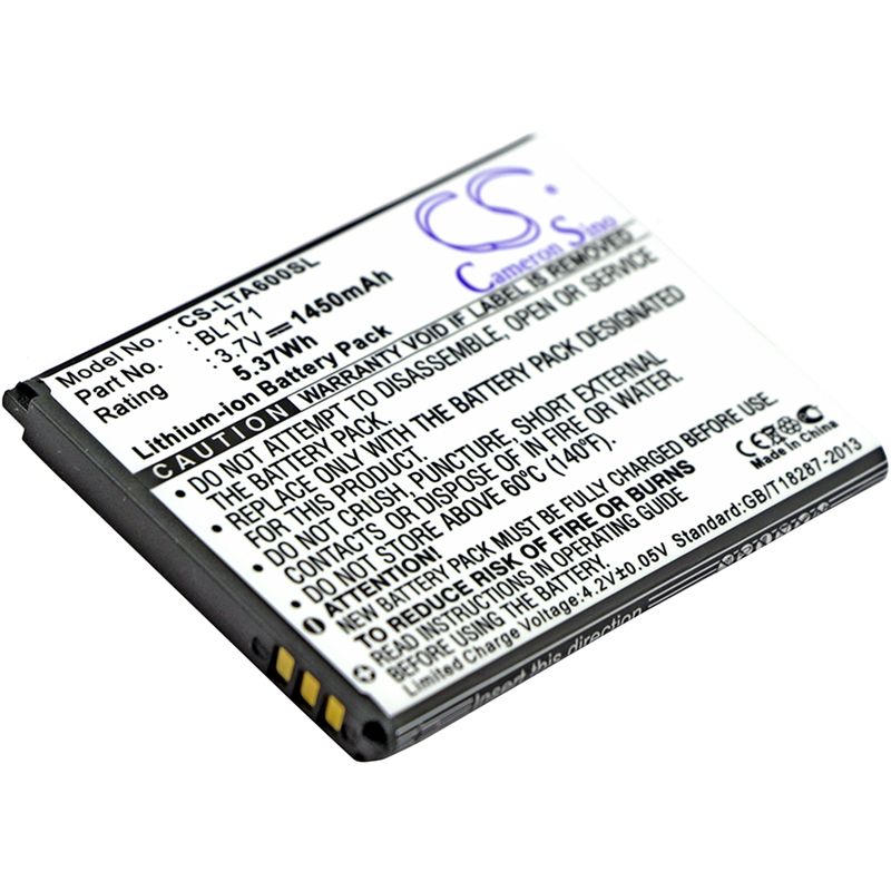 Li-ion Battery fits Lenovo, a356, a368, a376 3.7V, 1450mAh Mobile & SmartPhone Cameron Sino Technology Limited
