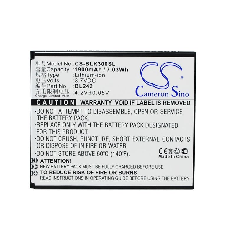 Li-ion Battery fits Lenovo, a6000, a6000 dual sim, k3 3.7V, 1900mAh Mobile & SmartPhone Cameron Sino Technology Limited