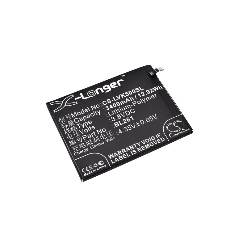 Li-Polymer Battery fits Lenovo, a7020a48, k5 note, k52t38 3.8V, 3400mAh Mobile & SmartPhone Cameron Sino Technology Limited