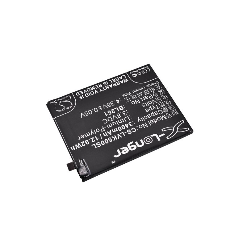 Li-Polymer Battery fits Lenovo, a7020a48, k5 note, k52t38 3.8V, 3400mAh Mobile & SmartPhone Cameron Sino Technology Limited