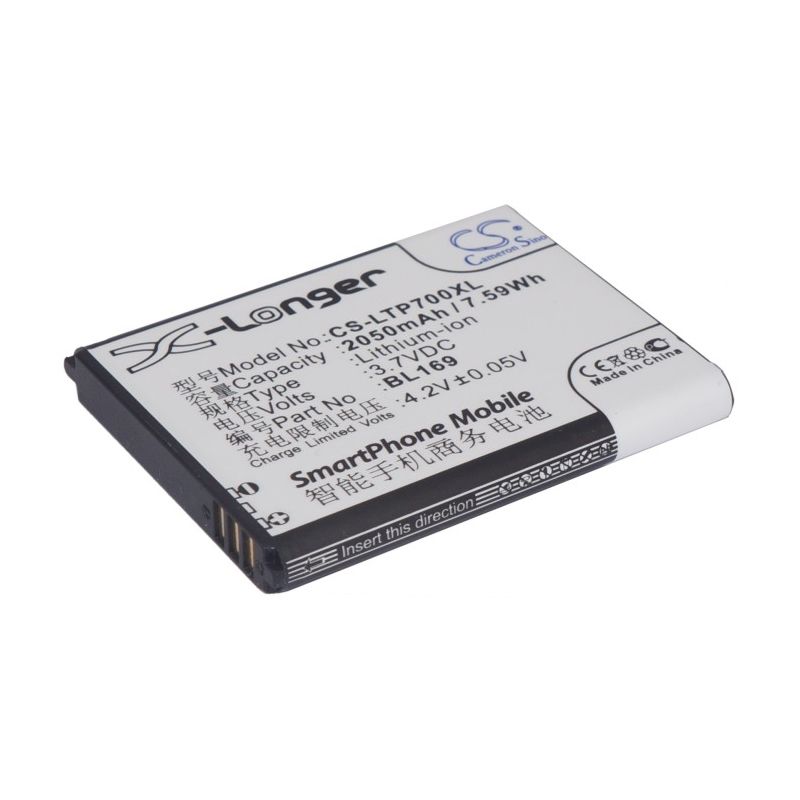 Li-polymer Battery Fits Lenovo, A789, P70, S560 3.7v, 2050mah Mobile & SmartPhone Cameron Sino Technology Limited