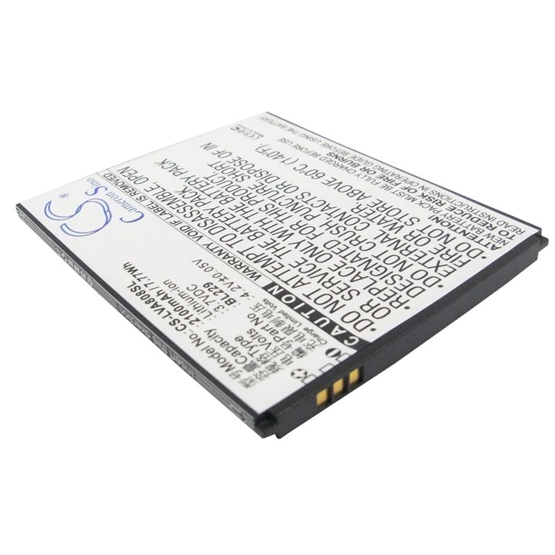 Li-ion Battery fits Lenovo, a8, a806, a808t 3.7V, 2100mAh Mobile & SmartPhone Cameron Sino Technology Limited