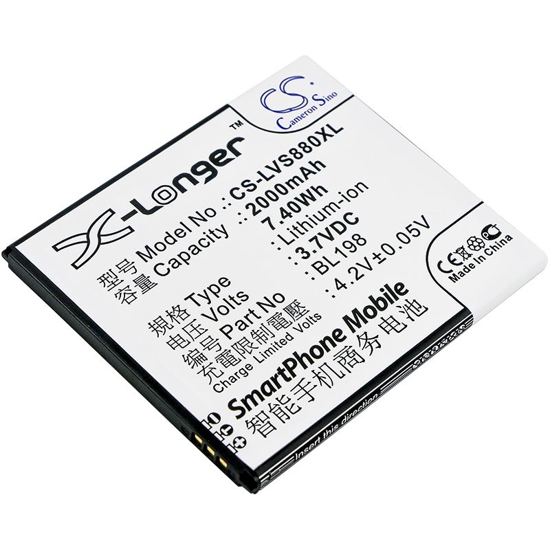 Li-ion Battery fits Lenovo, a830, a850, k860 3.7V, 2000mAh Mobile & SmartPhone Cameron Sino Technology Limited