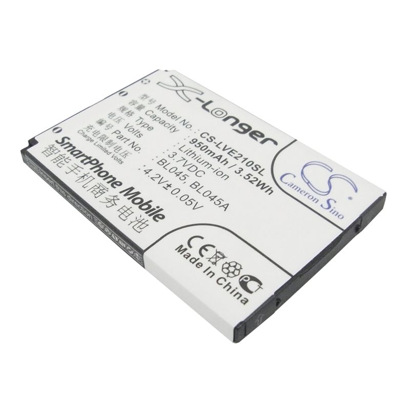 Li-ion Battery fits Lenovo, e118, e206, e209 3.7V, 950mAh Communications Cameron Sino Technology Limited