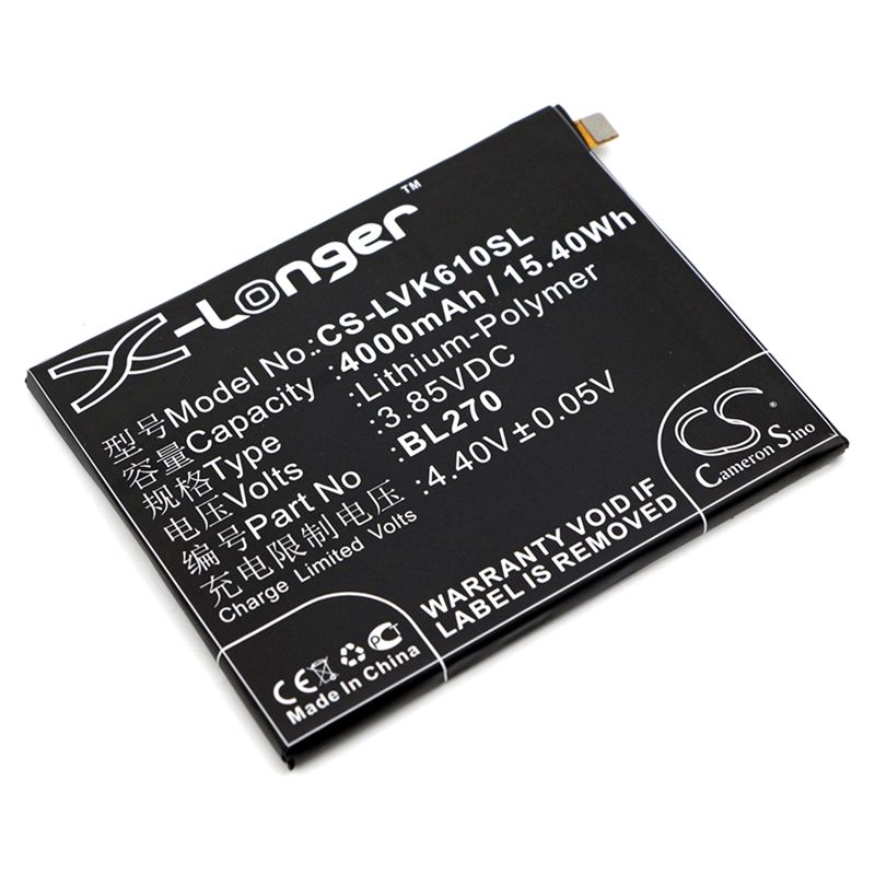 Li-Polymer Battery fits Lenovo, k6 note (2016), vibe k6 plus, motorola 3.85V, 4000mAh Mobile & SmartPhone Cameron Sino Technology Limited