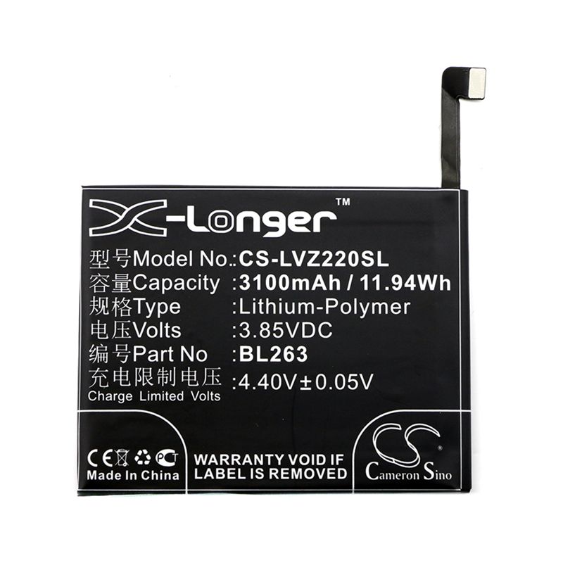 Li-Polymer Battery fits Lenovo, k80m, k920, z2 pro exclusive edition 3.85V, 3100mAh Mobile & SmartPhone Cameron Sino Technology Limited