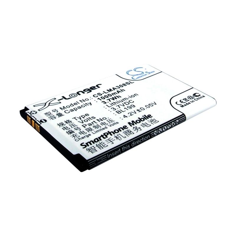 Li-ion Battery fits Lenovo, ma308, ma309 3.7V, 1000mAh Mobile & SmartPhone Cameron Sino Technology Limited