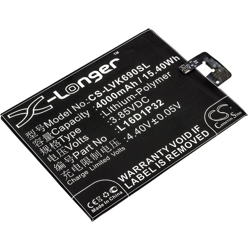 Li-Polymer Battery fits Lenovo, pb2-670n, pb2-690n, phab 2 3.85V, 4000mAh Mobile & SmartPhone Cameron Sino Technology Limited