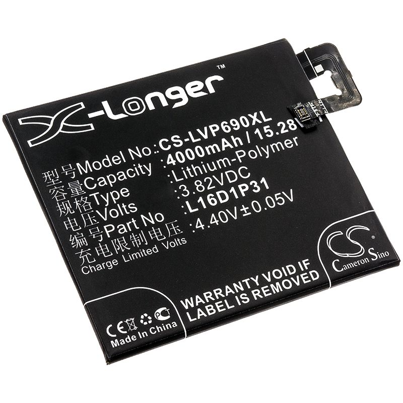 Li-Polymer Battery fits Lenovo, pb2-690n, phab 2 pro, phab2 pro 3.82V, 4000mAh Mobile & SmartPhone Cameron Sino Technology Limited