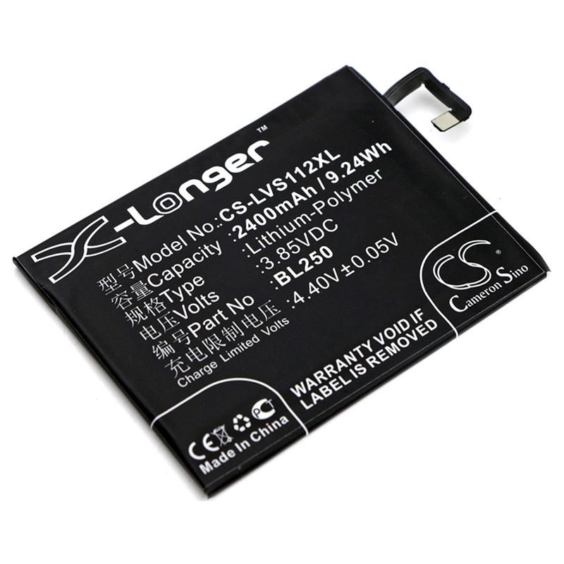 Li-Polymer Battery fits Lenovo, s1a40, s1a40 dual sim td-lte, s1c50 3.85V, 2400mAh Mobile & SmartPhone Cameron Sino Technology Limited