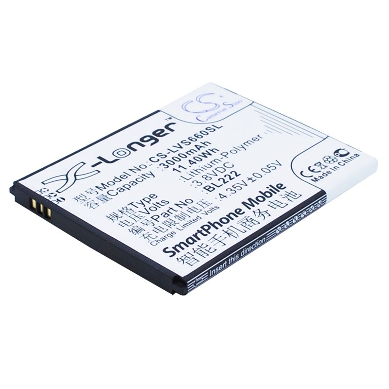 Li-Polymer Battery fits Lenovo, s660, s668t 3.8V, 3000mAh Mobile & SmartPhone Cameron Sino Technology Limited