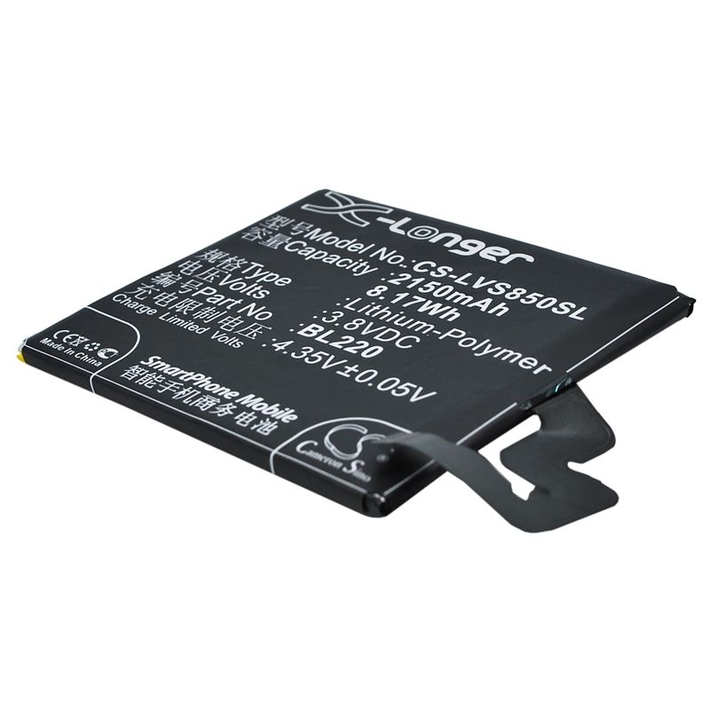Li-Polymer Battery fits Lenovo, s850, s850t 3.8V, 2150mAh Mobile & SmartPhone Cameron Sino Technology Limited