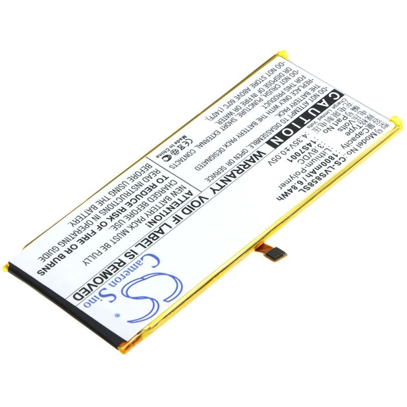 Li-Polymer Battery fits Lenovo, s858t 3.8V, 1800mAh Communications Cameron Sino Technology Limited (Suspended)