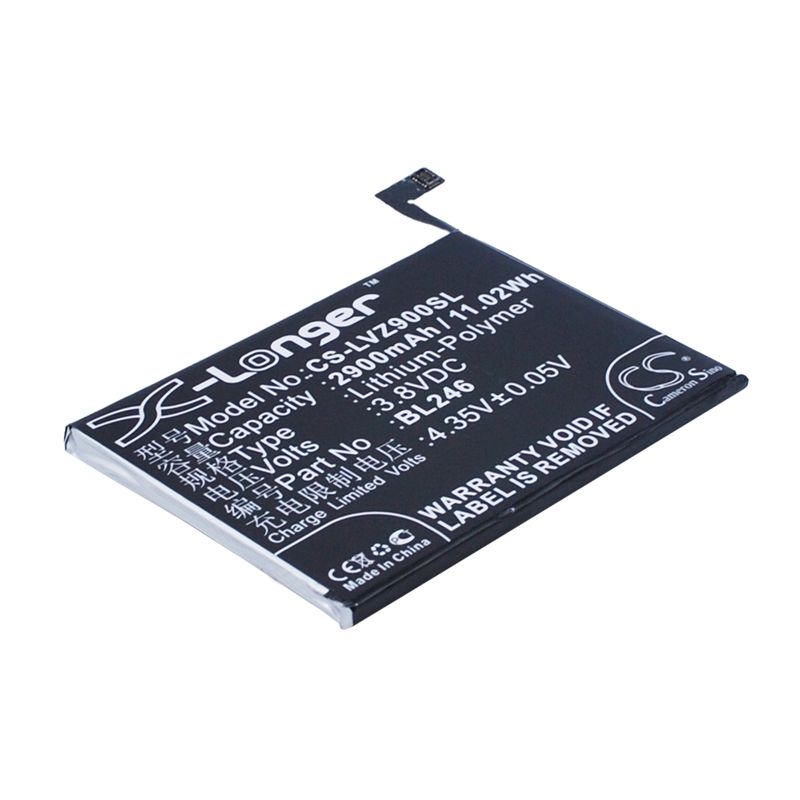Li-Polymer Battery fits Lenovo, vibe max z90, vibe max z90-3, vibe max z90-7 3.8V, 2900mAh Mobile & SmartPhone Cameron Sino Technology Limited