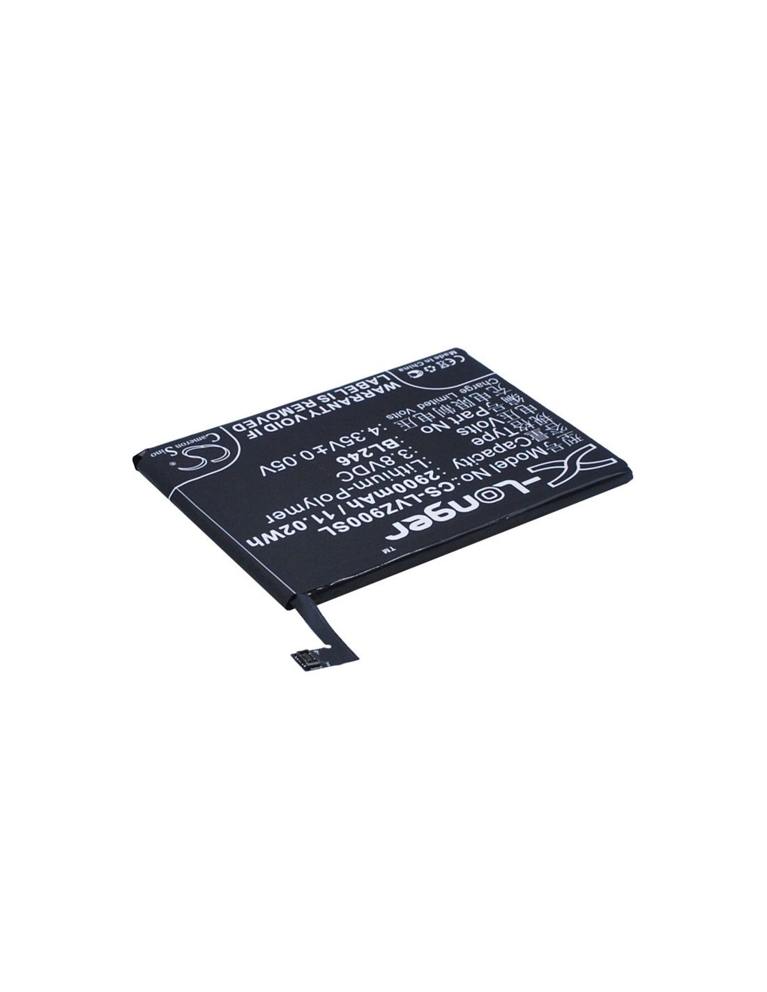 Li-Polymer Battery fits Lenovo, vibe max z90, vibe max z90-3, vibe max z90-7 3.8V, 2900mAh Mobile & SmartPhone Cameron Sino Technology Limited
