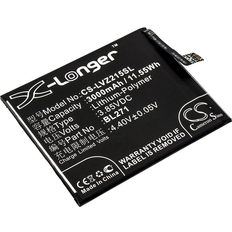 Li-Polymer Battery fits Lenovo, z2151, zuk edge, zuk edge premium edition 3.85V, 3000mAh Mobile & SmartPhone Cameron Sino Technology Limited